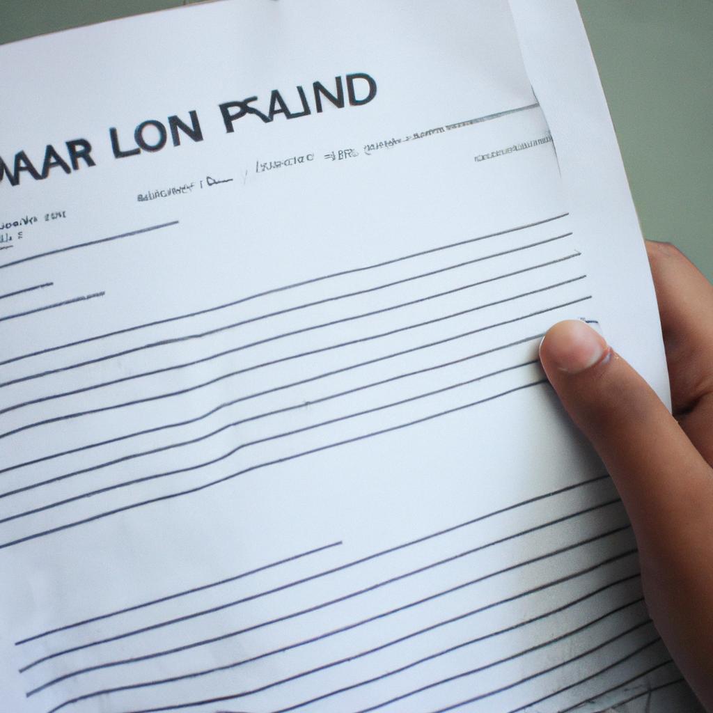 Person holding loan approval document